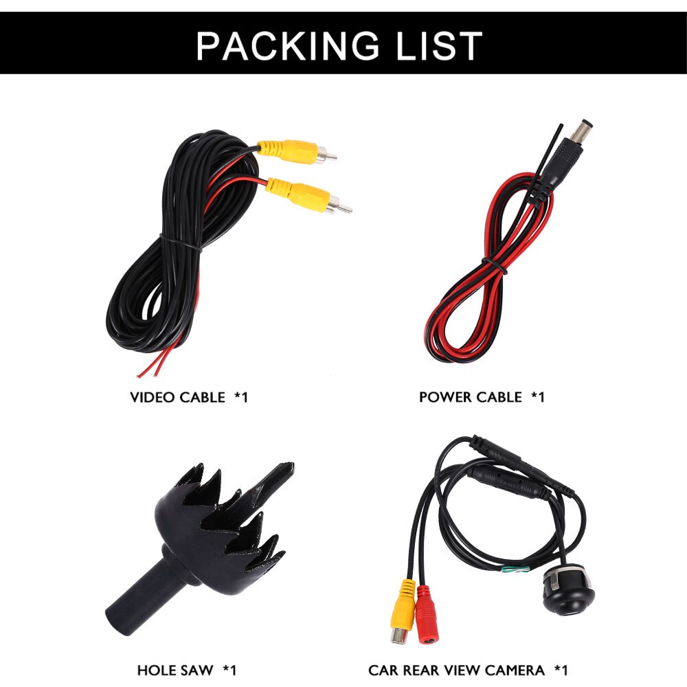 Waterproof Wide Angle Night Vision Backup Camera for Cars