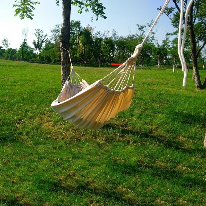 White Camping Canvas Hammock White Camping Canvas Hammock